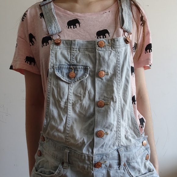 LIGHT DENIM SHORT OVERALLS - Picture 4 of 4